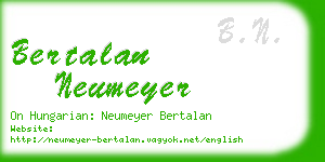 bertalan neumeyer business card